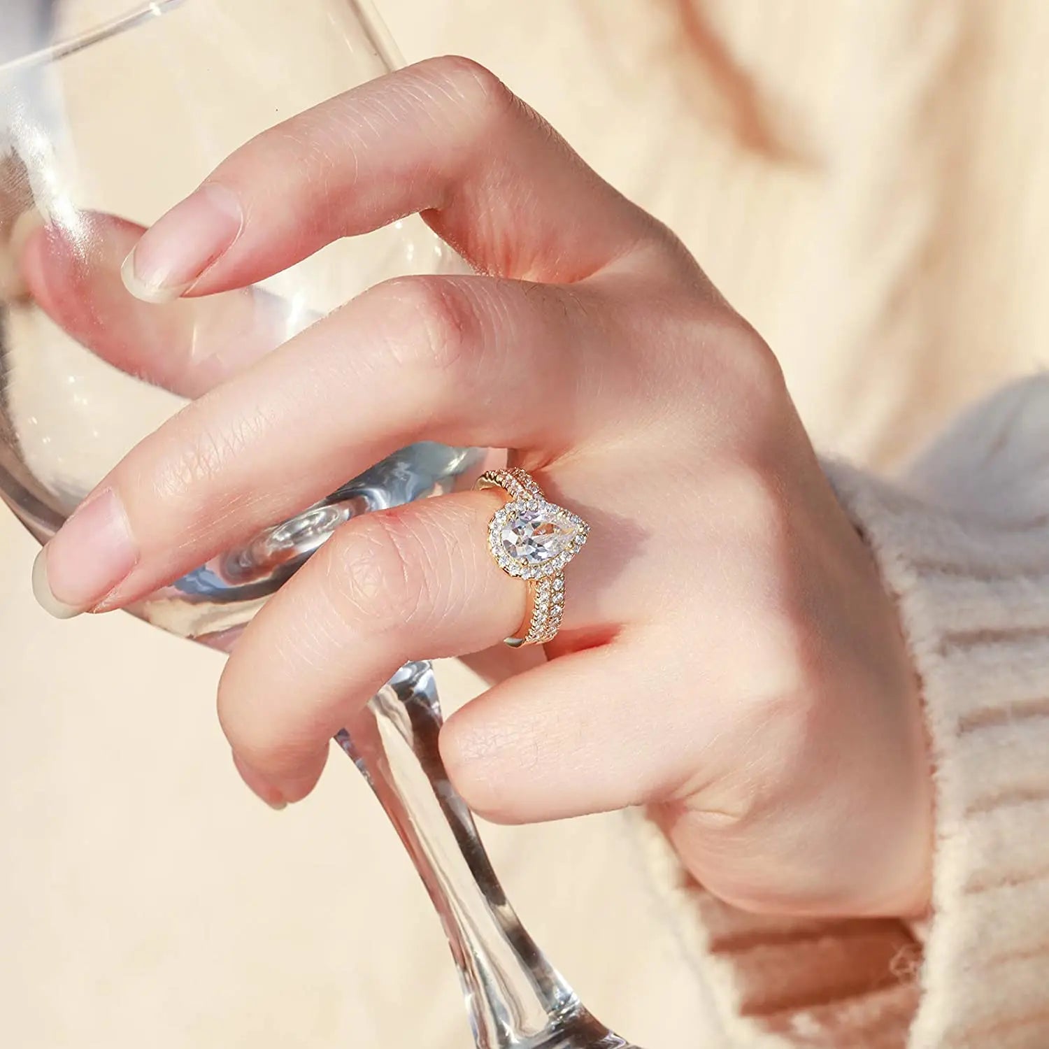 Anel Encanto de Diamante Prata 925