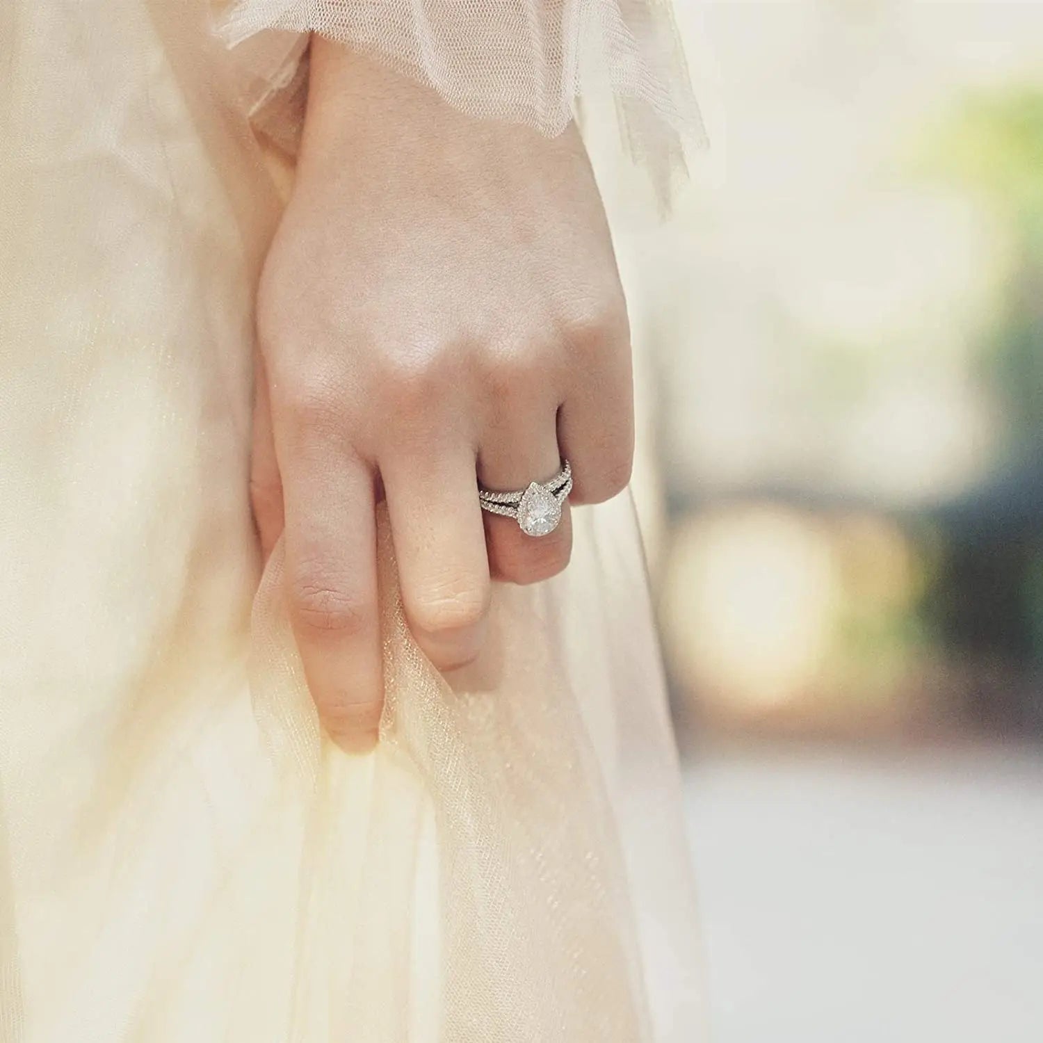 Anel Encanto de Diamante Prata 925