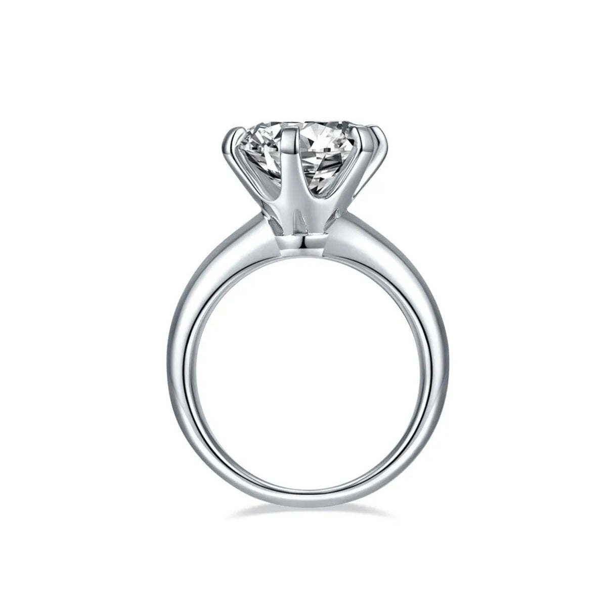 Anel Solitário Clássico com Moissanite 5ct