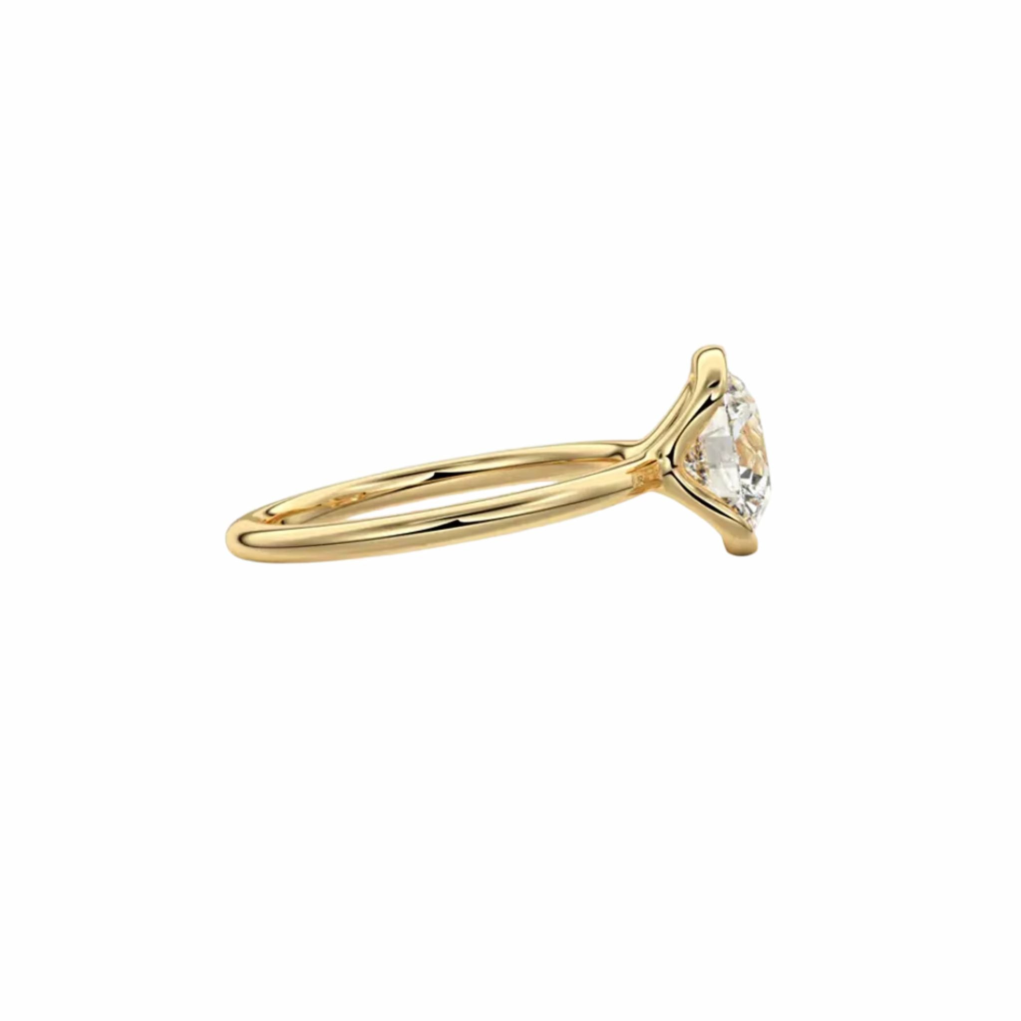 Anel Solitário com Pedra Central Moissanite 1ct Banhado em Ouro 18k