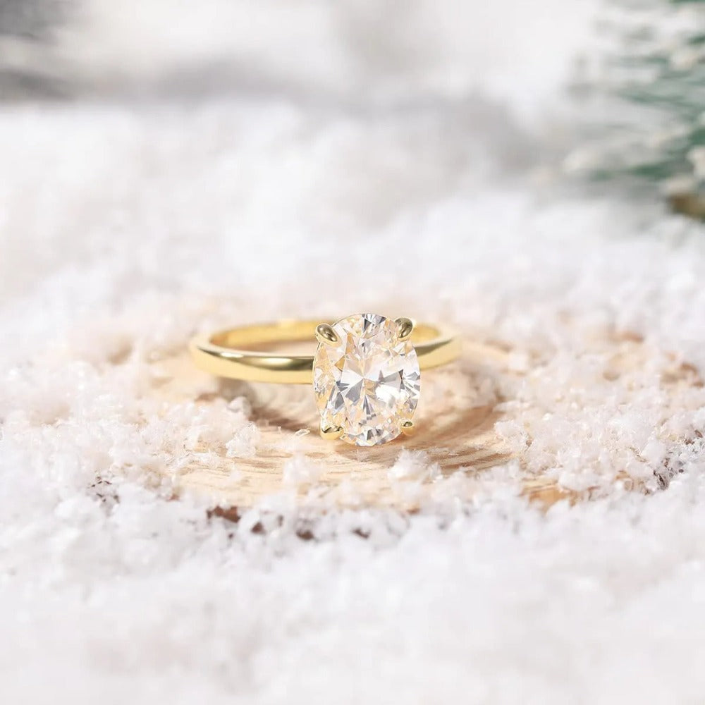 Anel Solitário 3ct Banhado em Ouro 18k