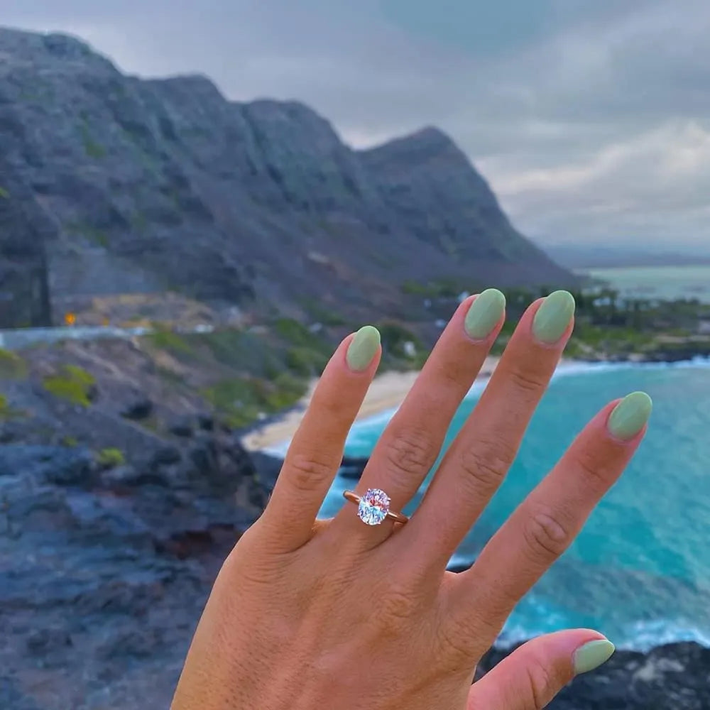 Anel Solitário 3ct Banhado em Ouro 18k