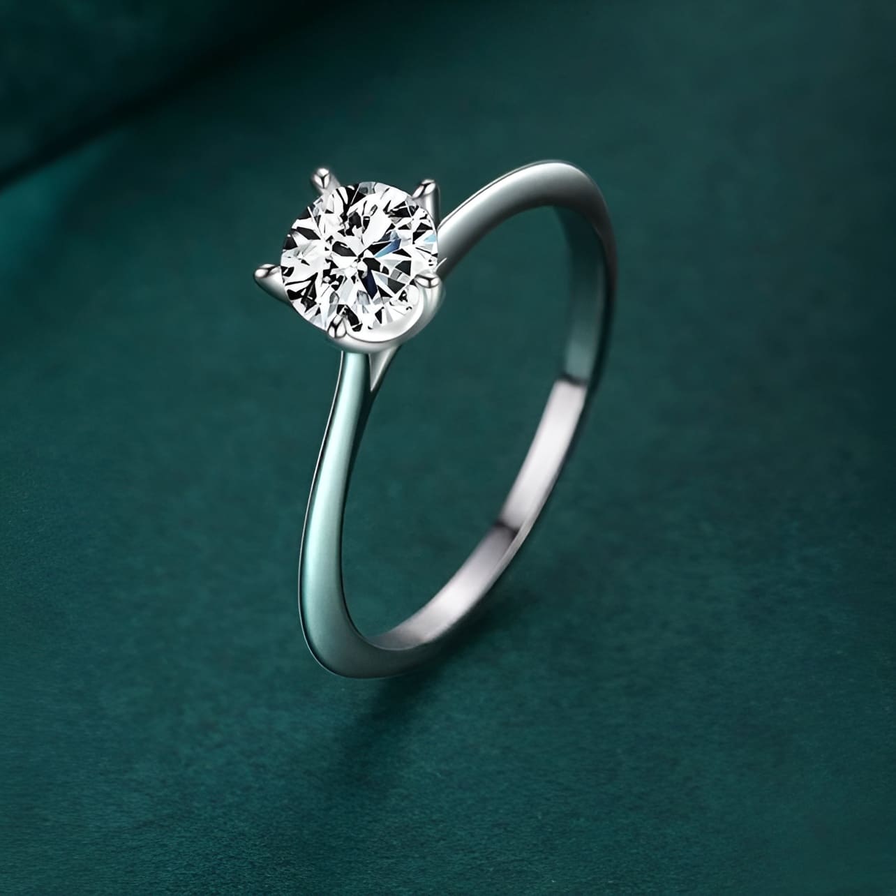 Anel Solitário Clássico em Prata 925 6mm