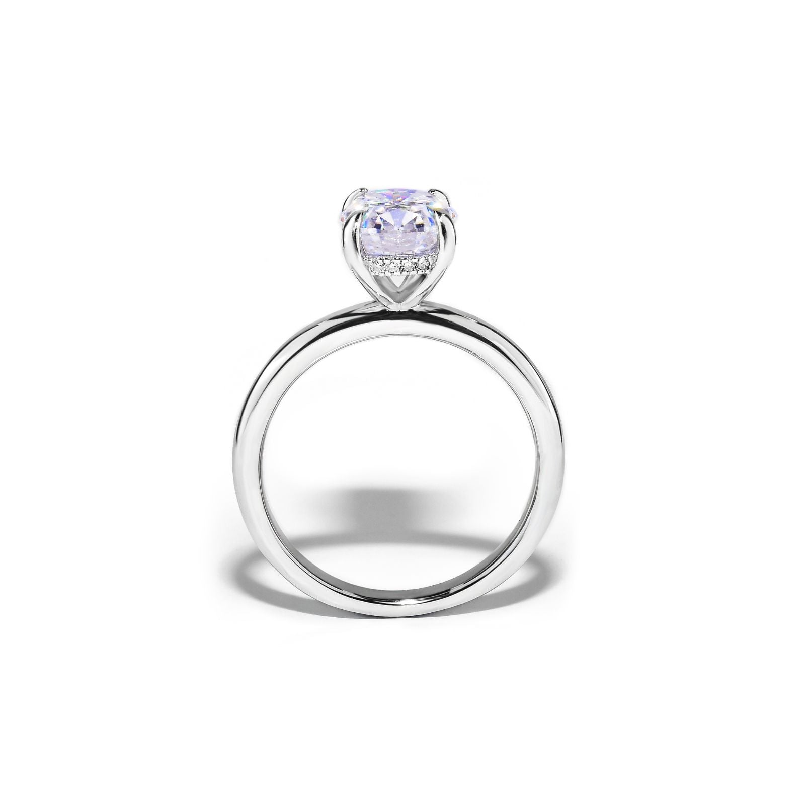 Anel Solitário com Moissanite Oval 2ct