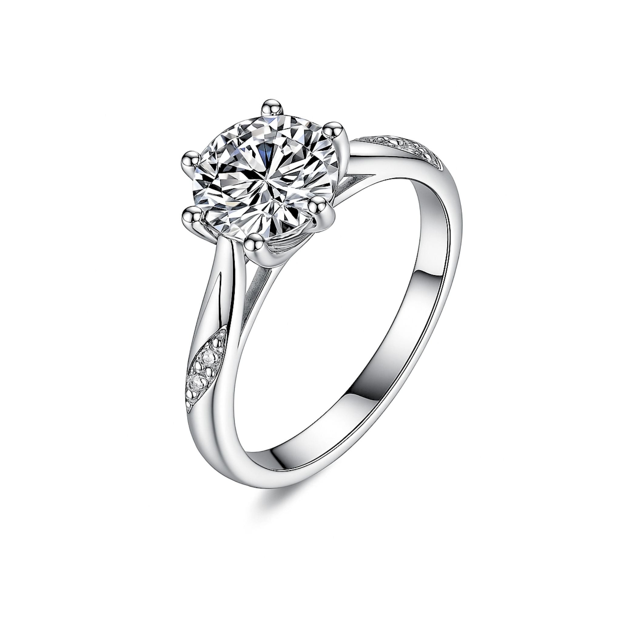 Anel de Noivado com Pedra Moissanite