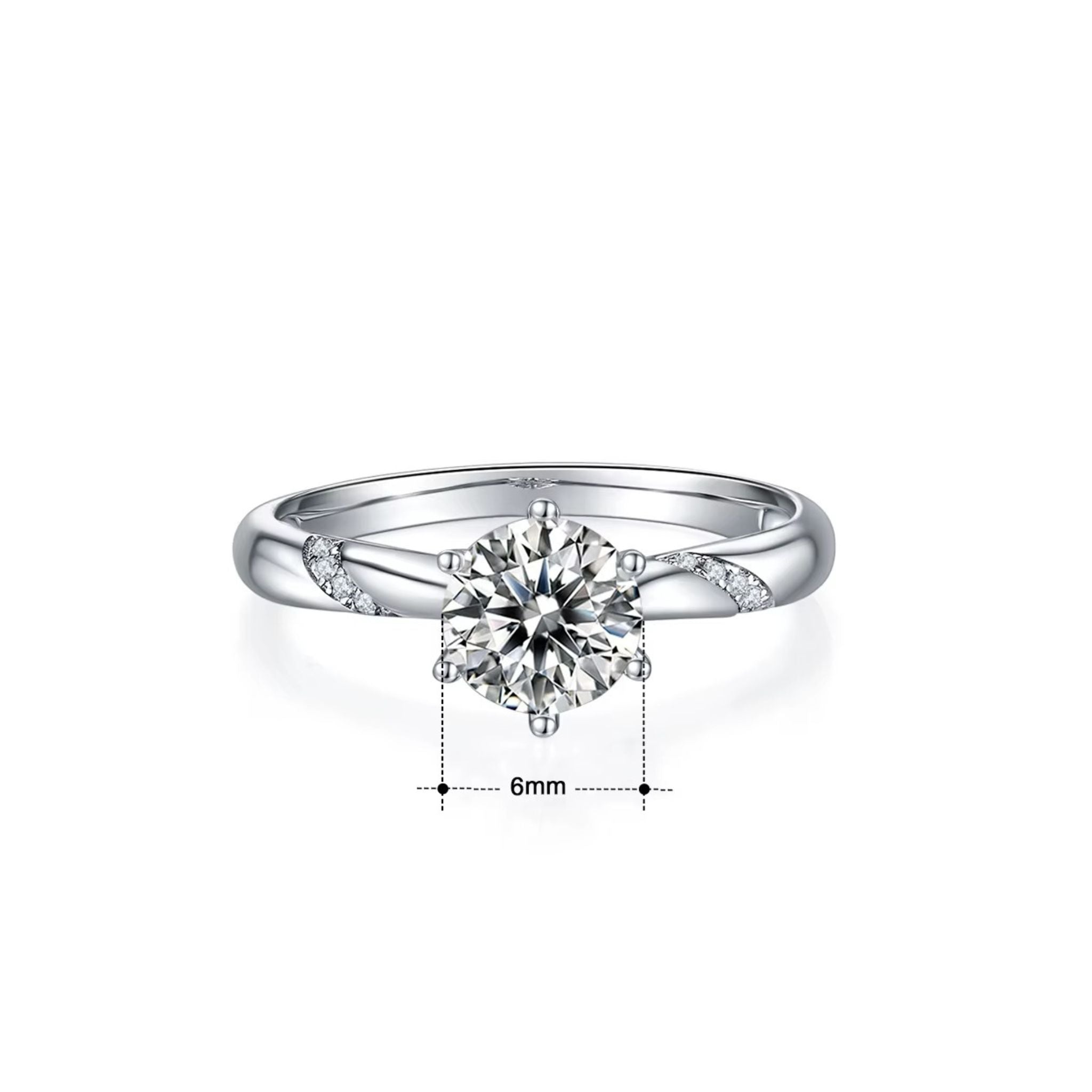 Anel de Noivado com Pedra Moissanite