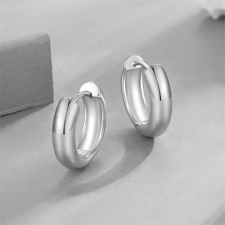 Brinco Argola Clássico em Prata 925