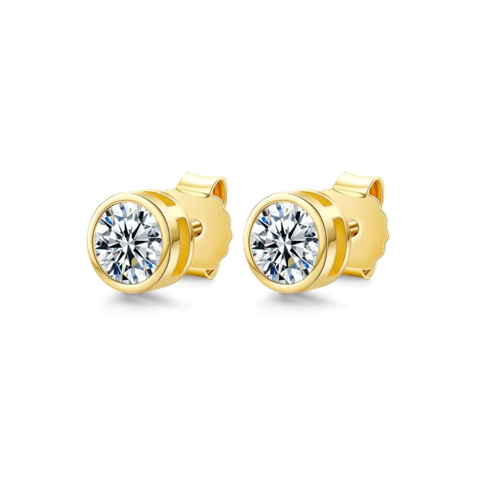 Brinco Solitário Minimalista com Moissanite 1ct