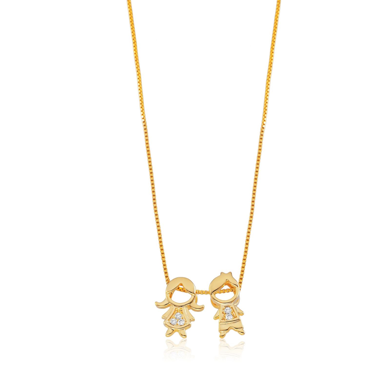 Colar Amor de Mãe Banhado em Ouro 18k