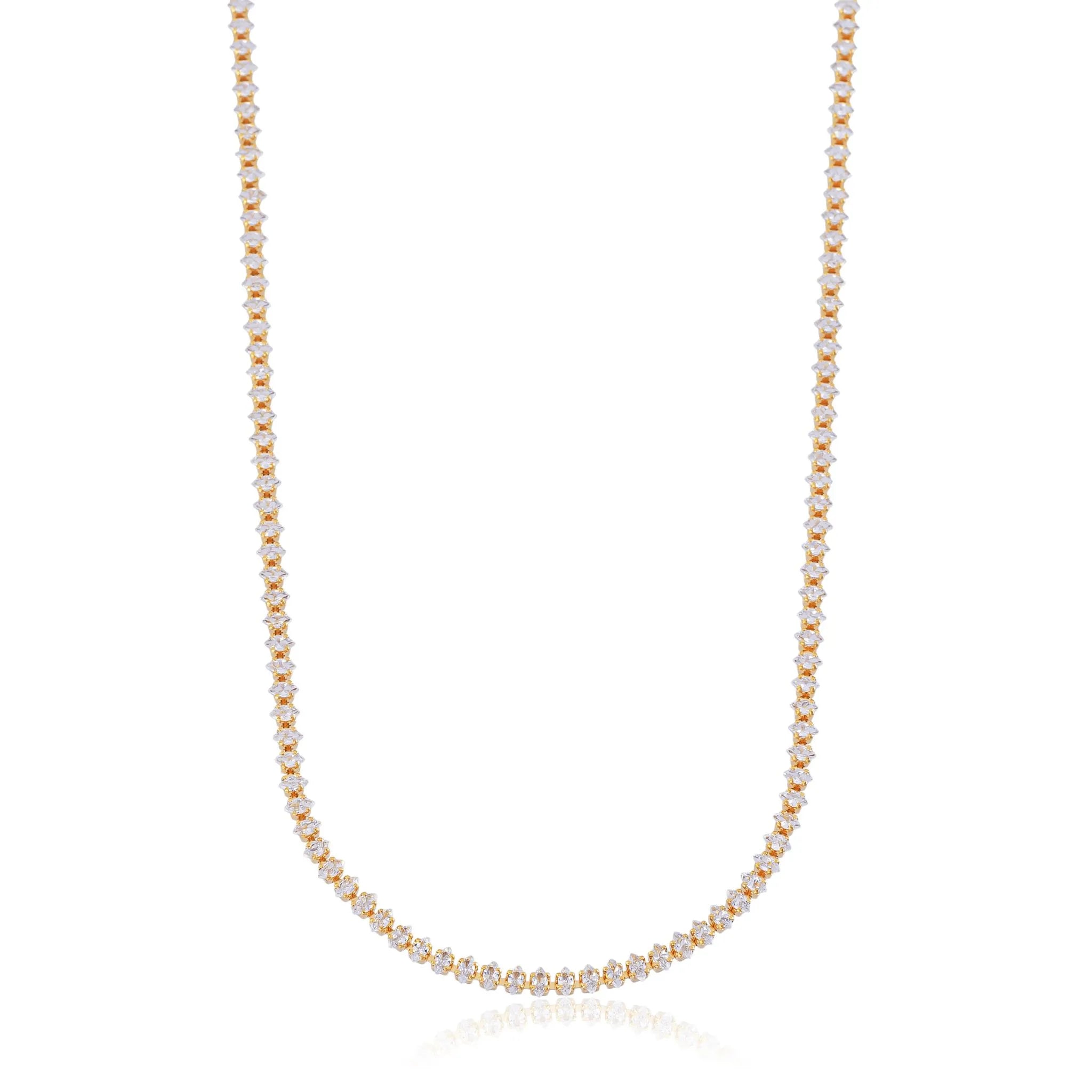 Colar Riviera com Zircônias Banhado a Ouro 18k