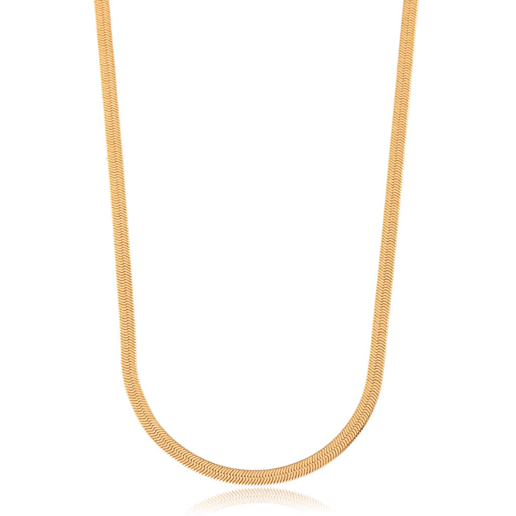 Colar Snake Chain Dourado Banhado em Ouro 18k
