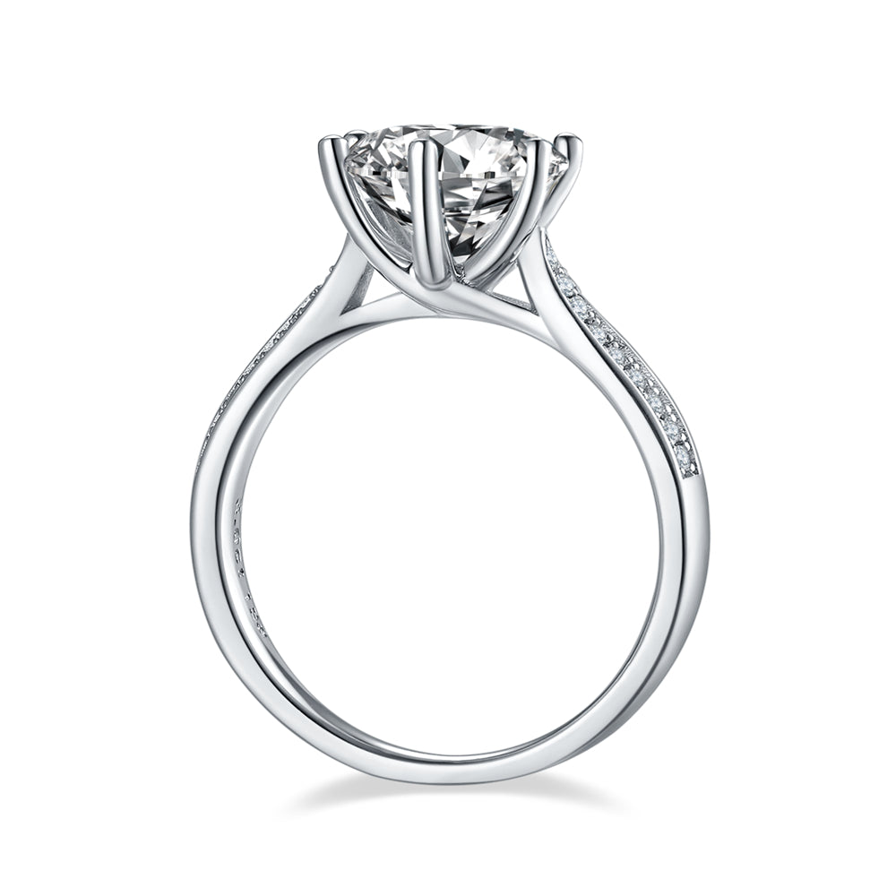 Anel Solitário com Pedra Moissanite 1ct