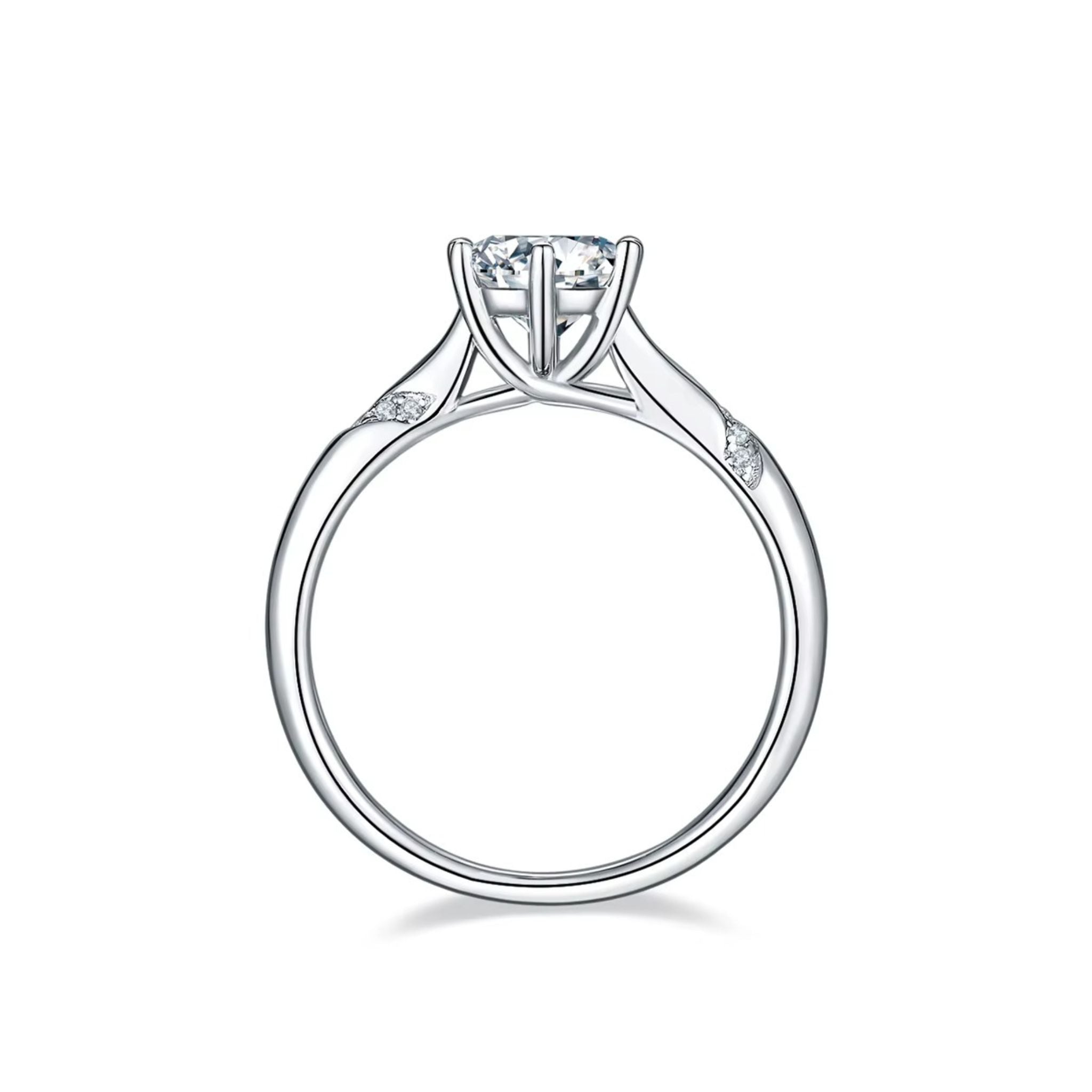 Anel de Noivado com Pedra Moissanite 1ct