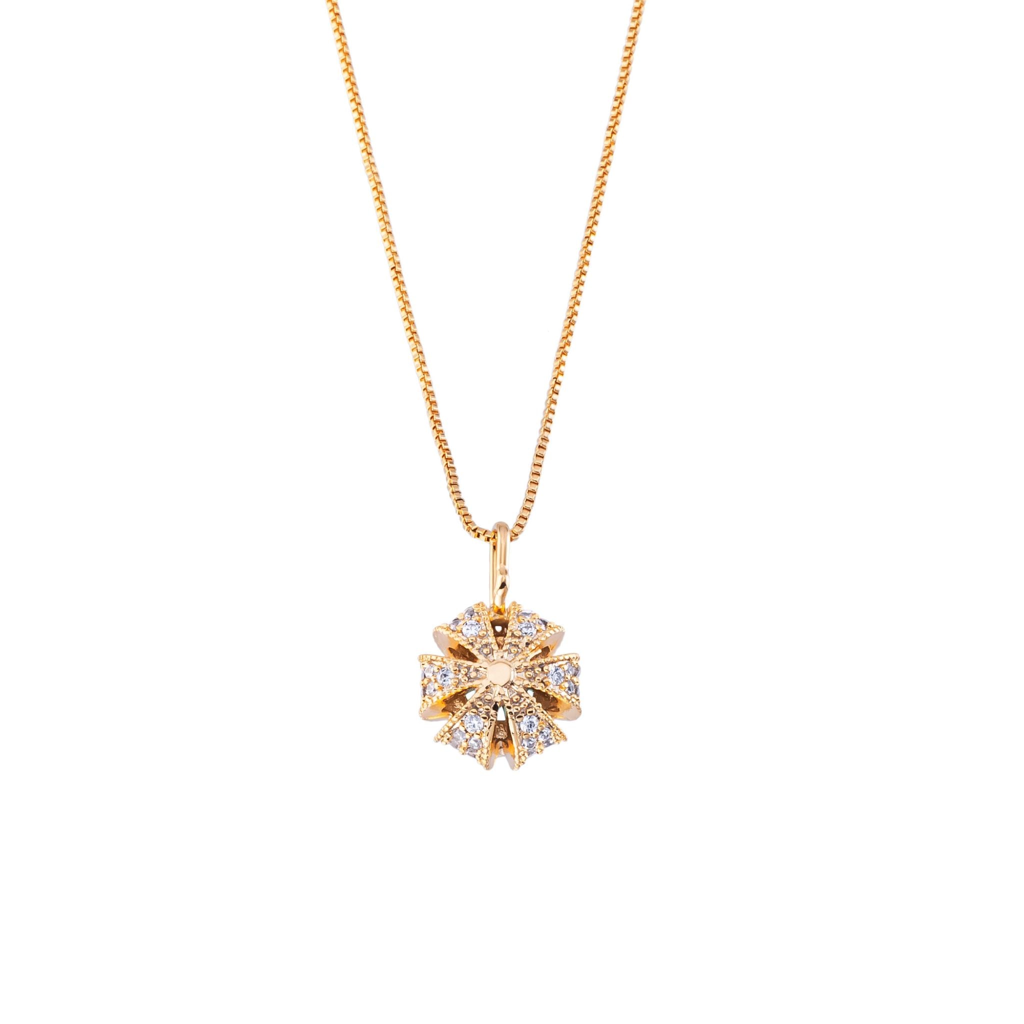 Colar Delicado com Turmalina Verde Banhado a Ouro 18k