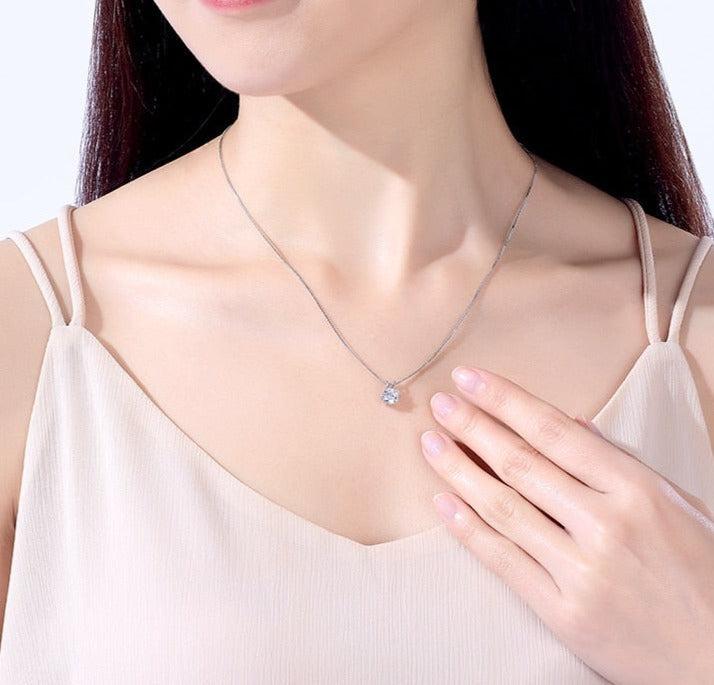 Colar Brilhante Moissanite em Prata 925