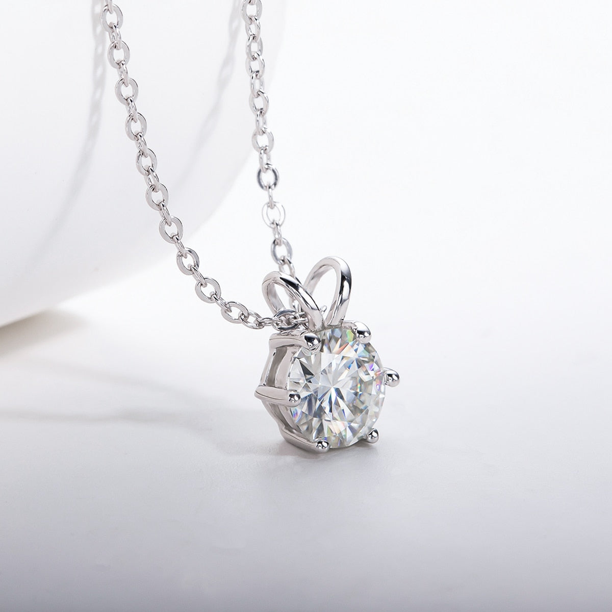 Colar Brilhante Moissanite em Prata 925
