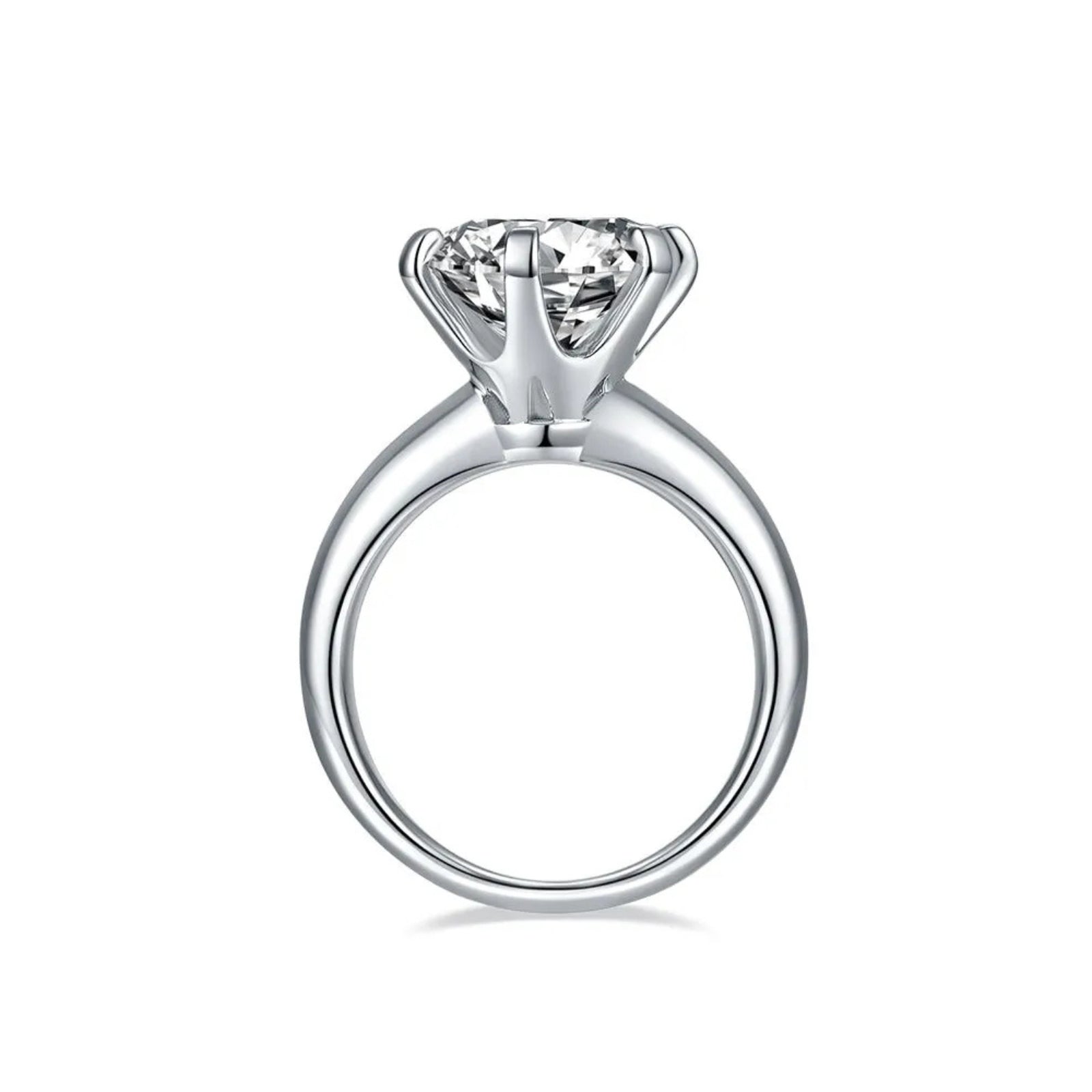 Anel Solitário Clássico com Moissanite 5ct