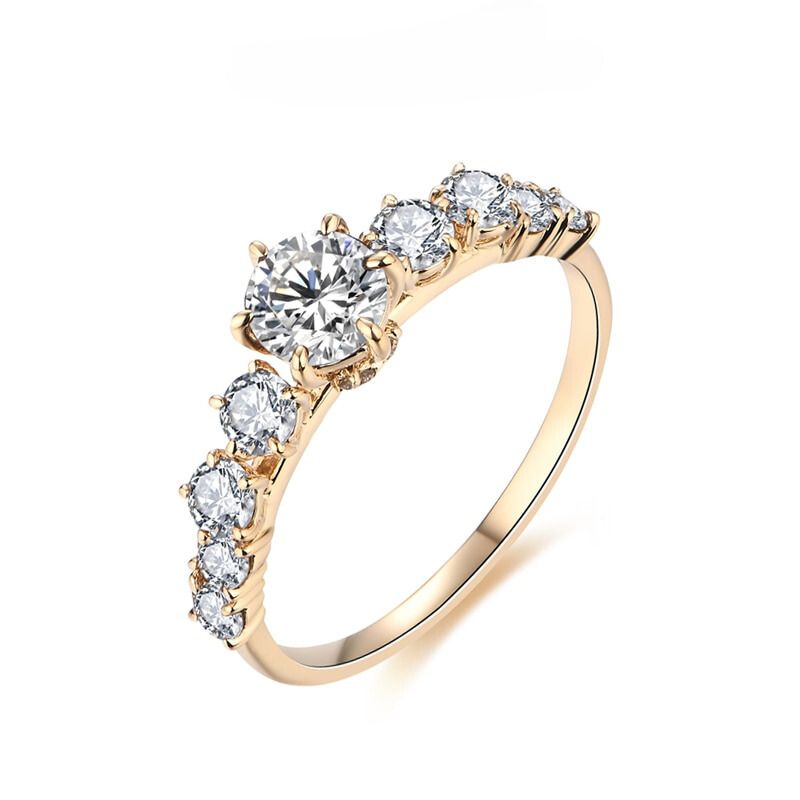 Anel Moissanite Ouro 14k