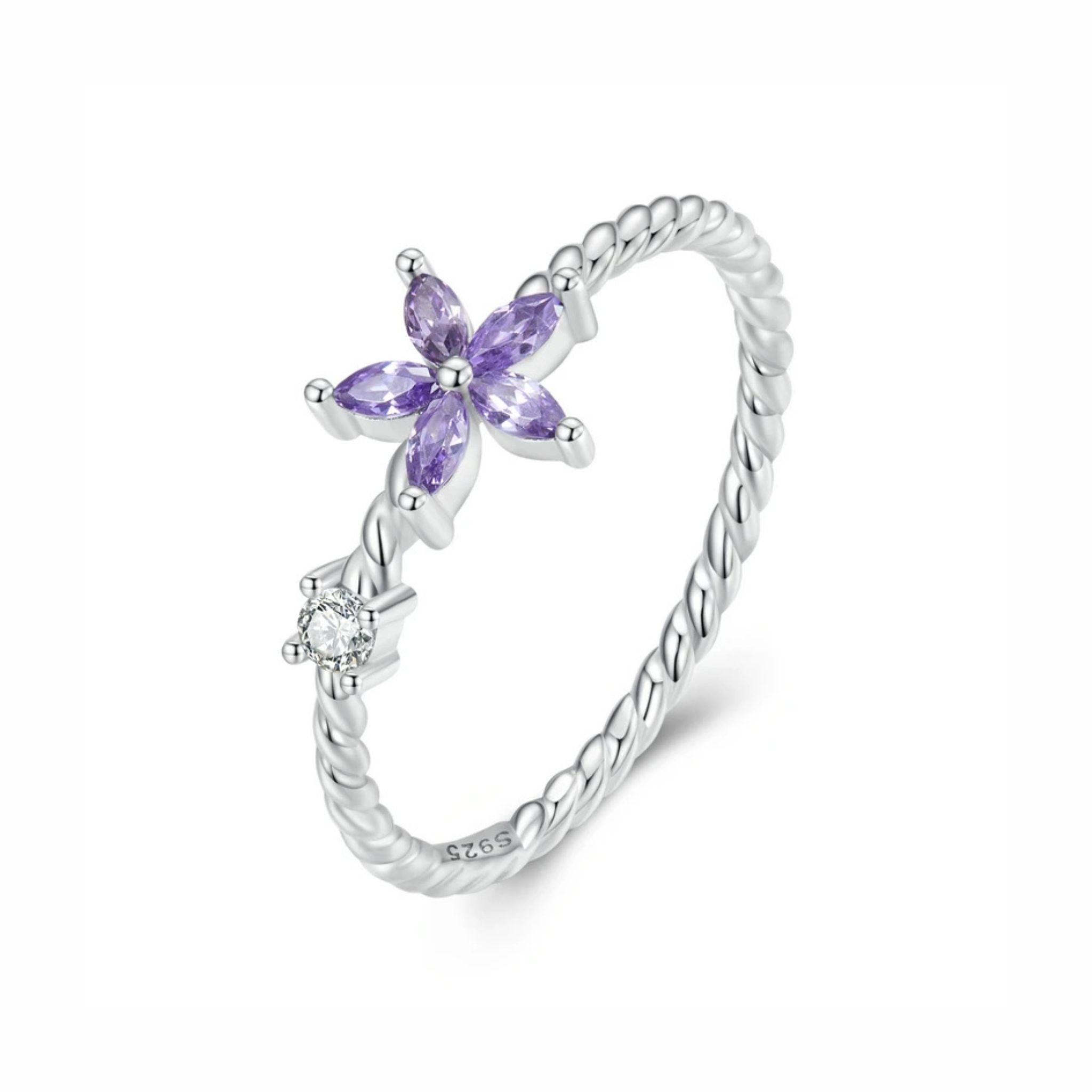 Anel Flor Prata 925