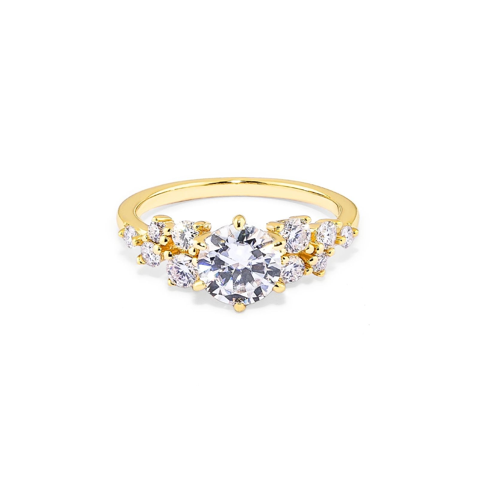 Anel Floral Cravejado Moissanite 1ct
