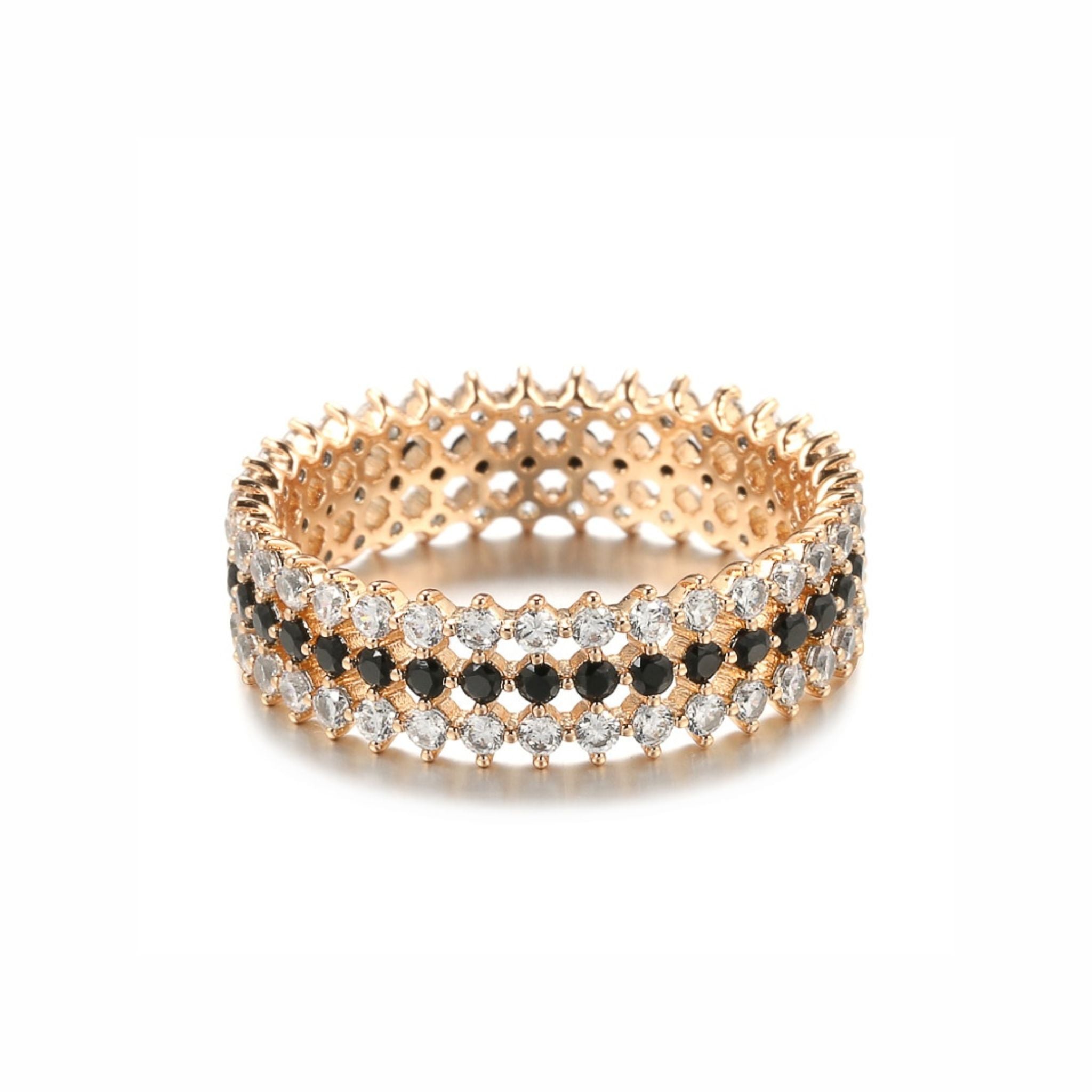 Anel Ouro Rosa Delicado Bold