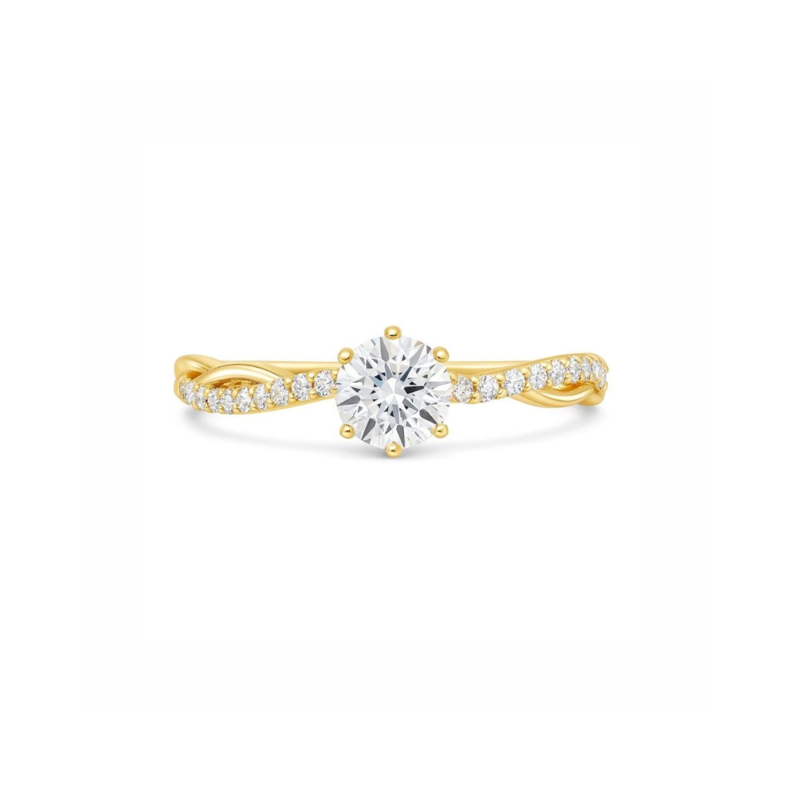 Anel de Noivado Trançado