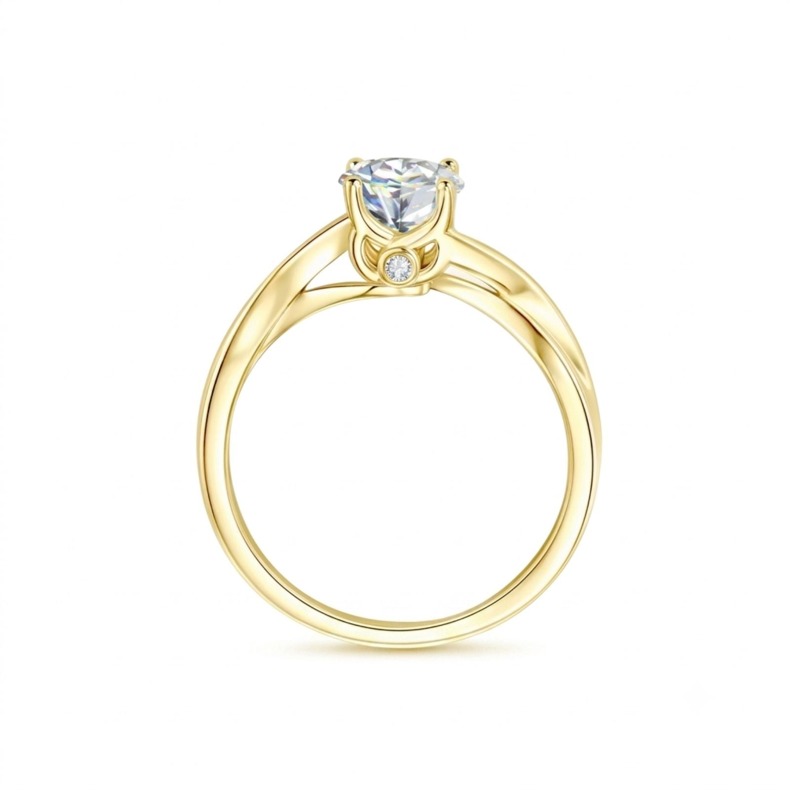 Anel de Noivado Trançado Infinito Moissanite 1ct
