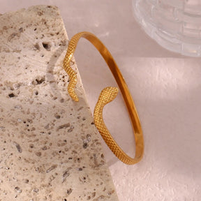 Bracelete Serpente Banhado a Ouro 18k