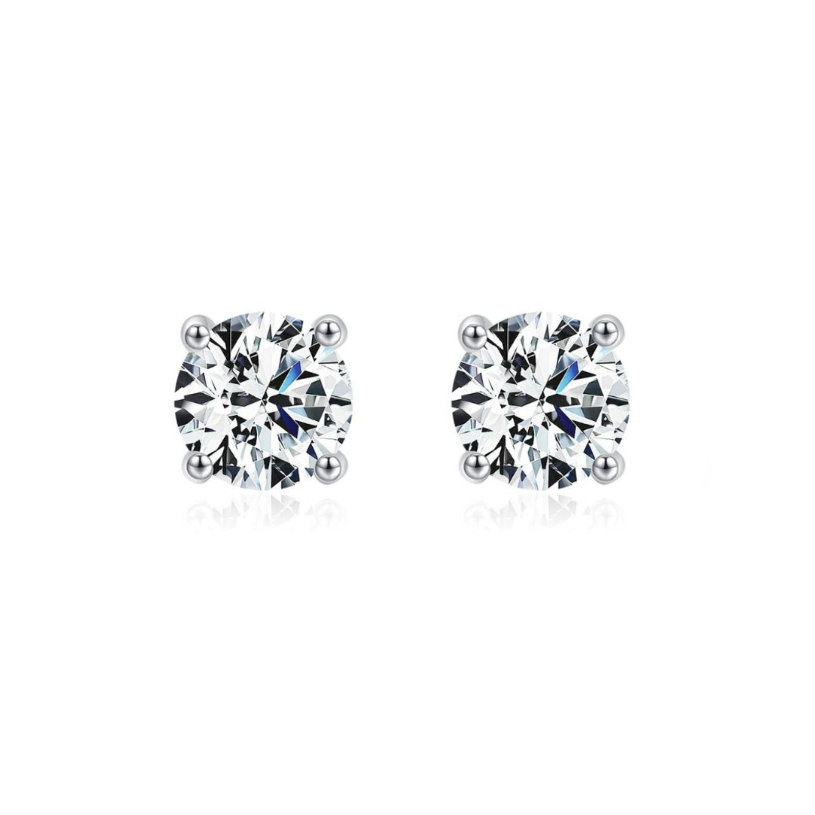 Brinco Solitário Clássico Moissanite 1ct