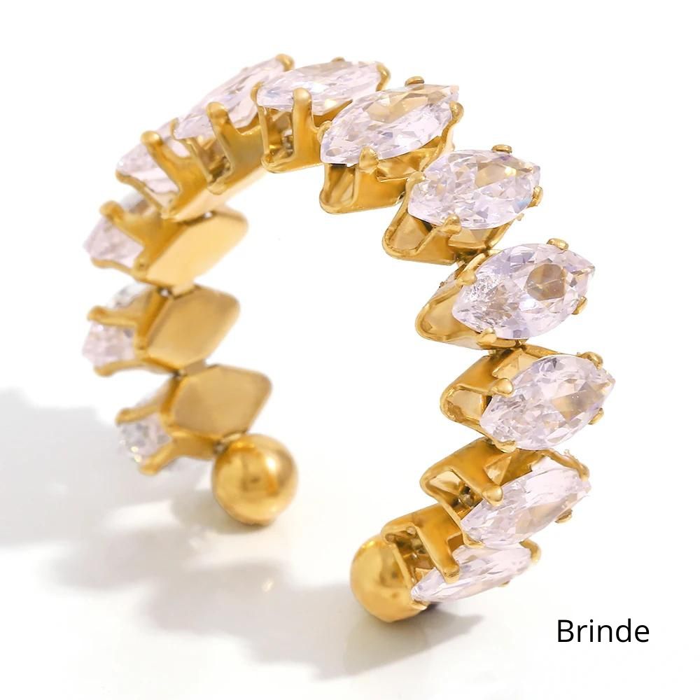 Bracelete com Zircônias - Brinde Anel