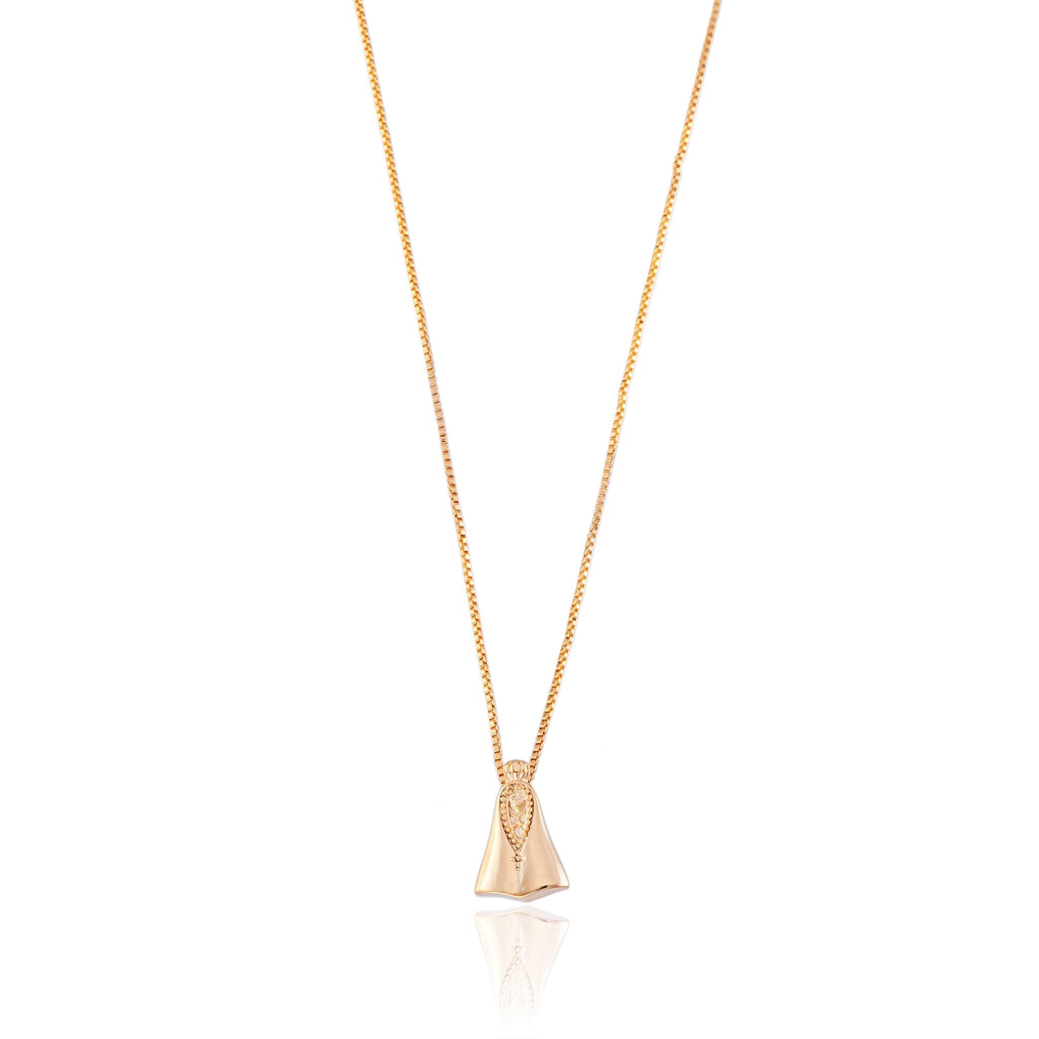 Colar Nossa Senhora Banhado em Ouro 18k