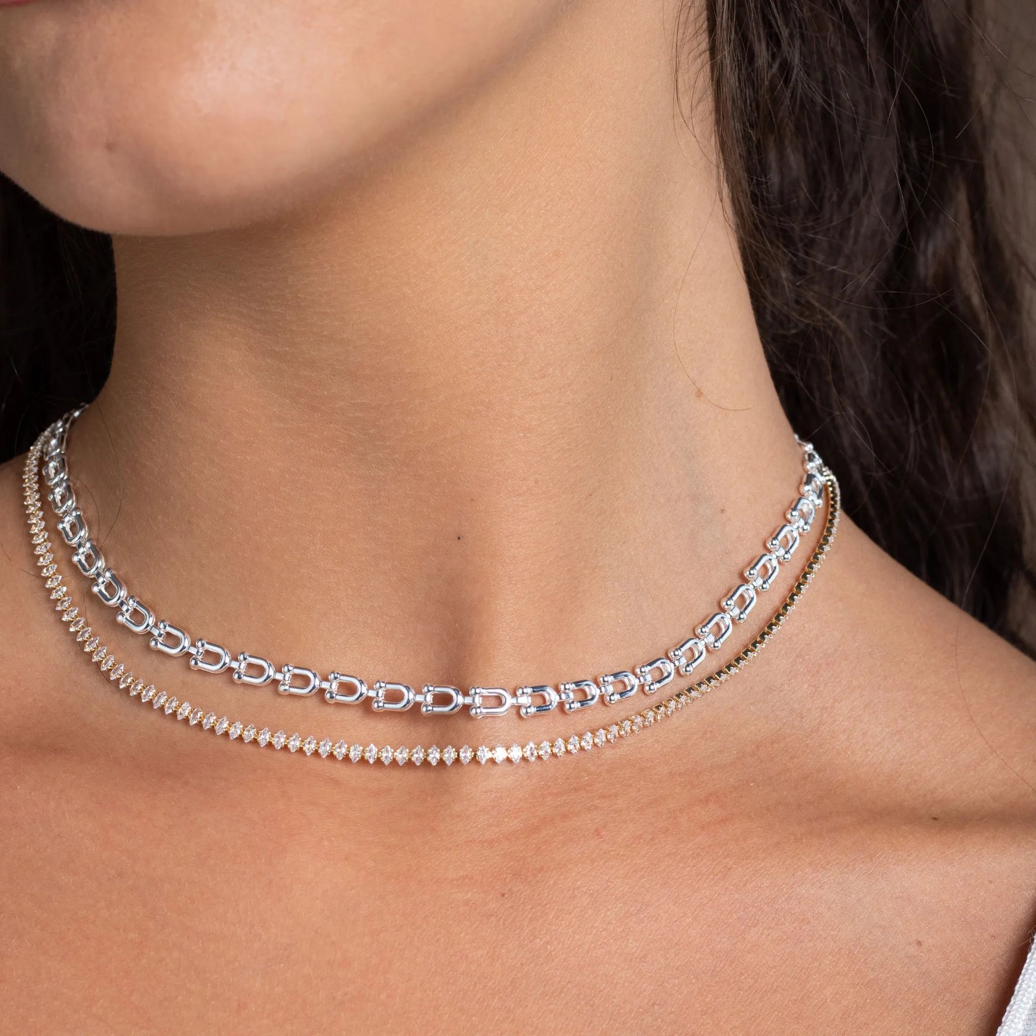 Colar Riviera com Zircônias Banhado a Ouro 18k